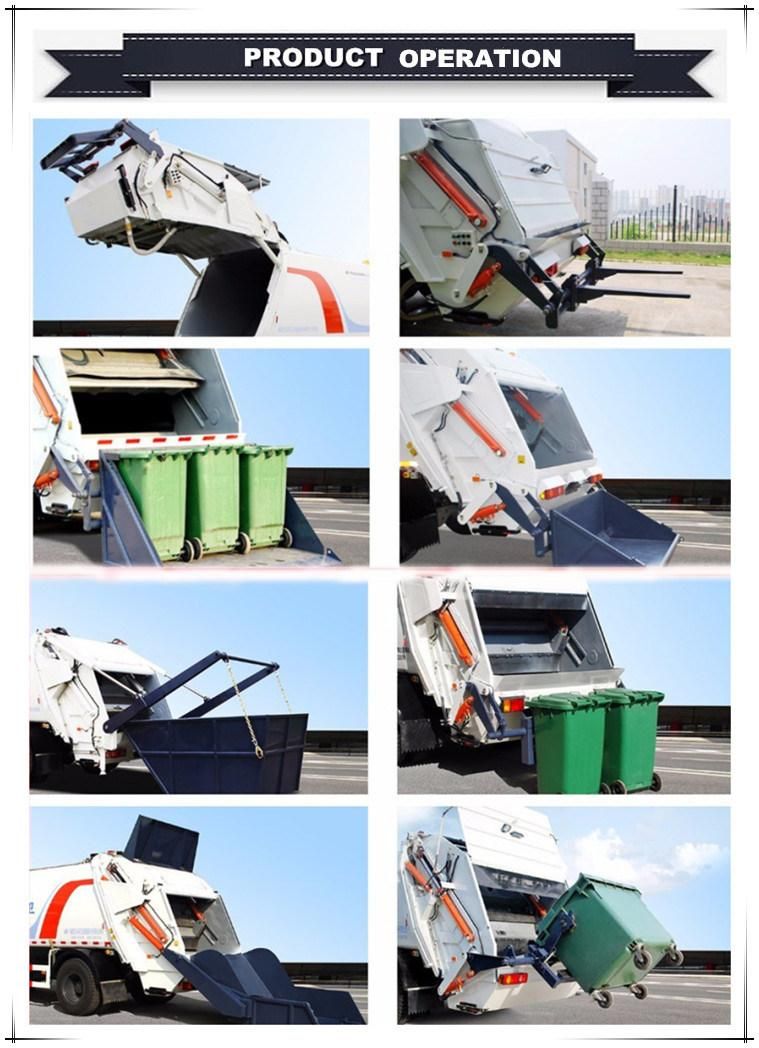 Japan Brand I Suzu 190HP 7m3 8m3 Trash Collection Compactor Garbage Truck Price