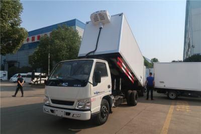 Good Quality Jmc 4X2 Meat Hanging Refrigerated Truck Body Refrigerator Truck with Lifting Tipper