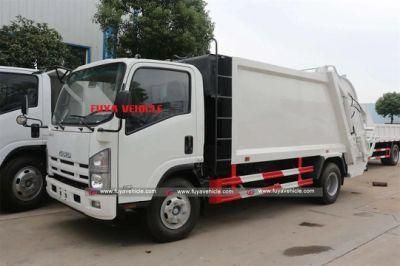 Japan Isuz Elf 6ton-8ton 6m3-8m3 6 Cubic 7 Cubic 8 Cubic Compactor Garbage Truck for Sale