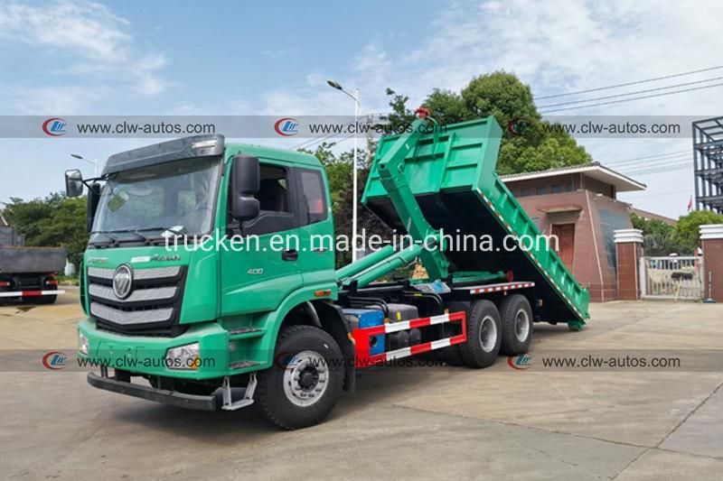 Foton Auman 6X4 20tons Rolling off Pull Arm Hook Lifting Garbage Collection Truck