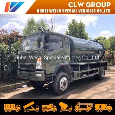 4X4 Sinotruk Awd 8cbm Sewage Suction Truck 8tons 10tons Sewer Cleaning Truck
