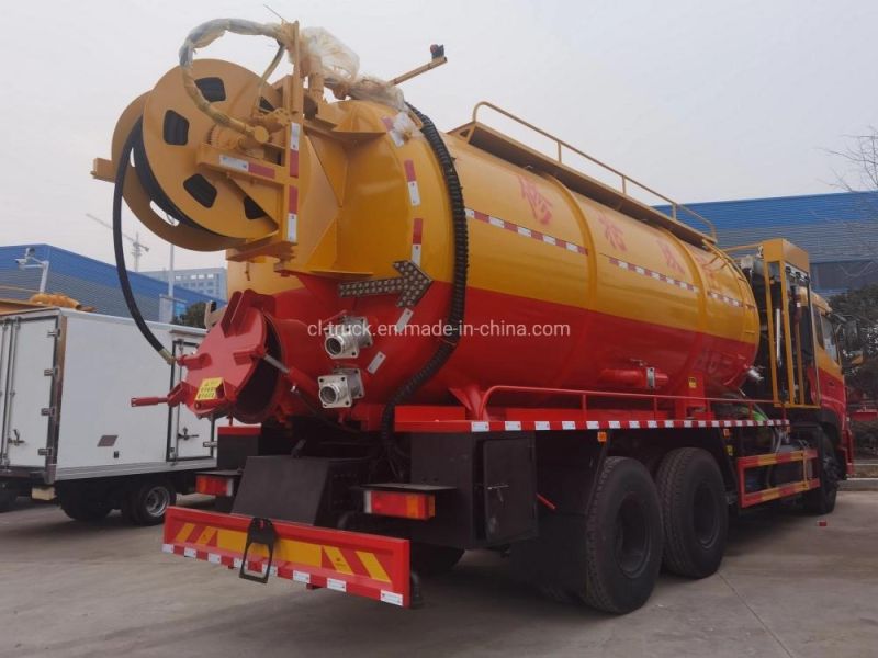 Dongfeng 6X4 33m3 Septic Pump Trucks Vacuum Sewage Suction Jetting Truck