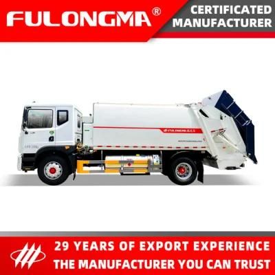 Fulongma 12.5cbm Natural Gas Rear Loading Garbage Truck for Pakistan
