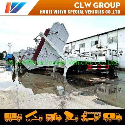 Sinotruk HOWO 8000liters 8cbm 6tons Swing-Arm Type Garbage Truck Swept-Body Refuse Collector Waste Removal Truck