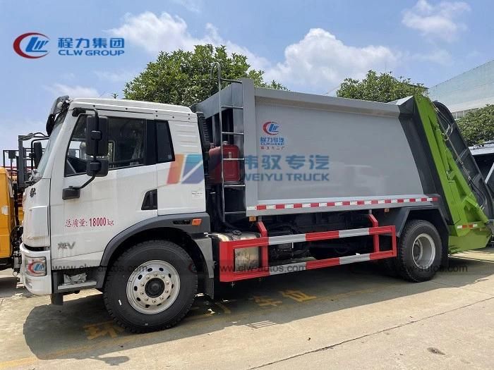 High Quality FAW 14, 000 Liters 14 Cbm Compactor Garbage Truck