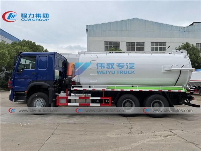 HOWO 6X4 Sewage Truck 16cbm Sewer Cleaning Truck 15tons Sewage Tank Truck