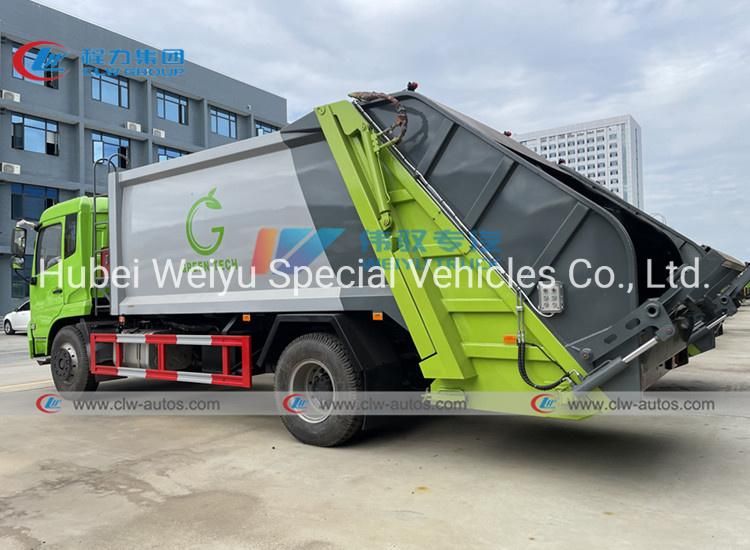 Dongfeng 4X2 6 Wheels 190HP 12cbm 12m3 Compression Garbage Truck for Sale