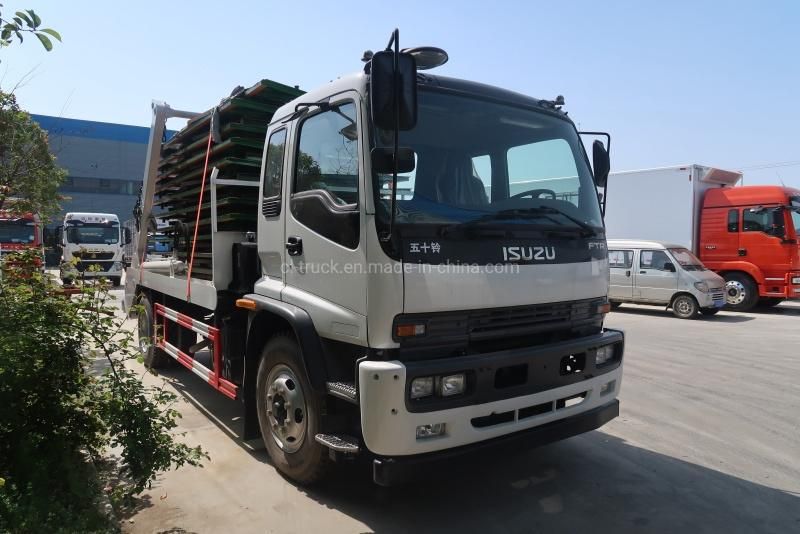 Japan I Suzu 10tons 12tons 14tons Skip Loader Container Garbage Truck