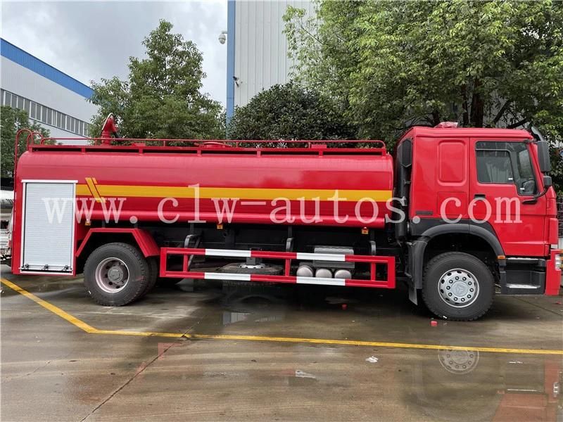 Sinotruk HOWO 4X2 15cbm 15000liters Fire Fighting Truck Water Tank Spraying Truck