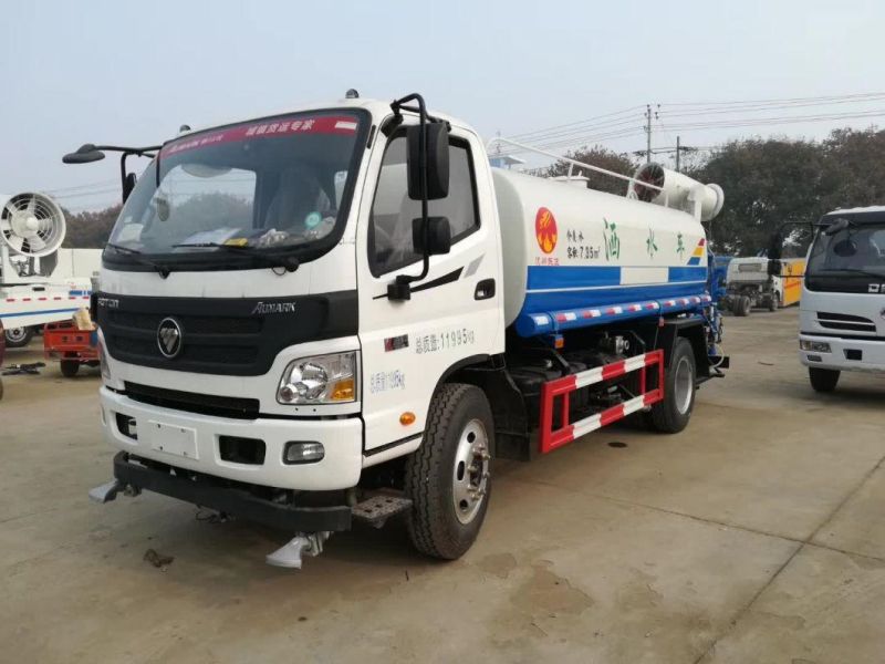 Foton Aumark 5cbm Municipal Environmental Green Water Sprinkler Tank Truck