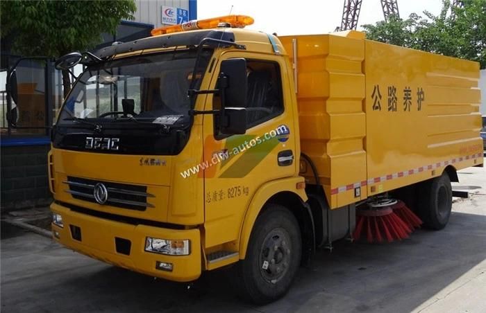 Dongfeng 8cbm Road Sweeper Truck Pavement Sweepers Truck with 4 Brushes